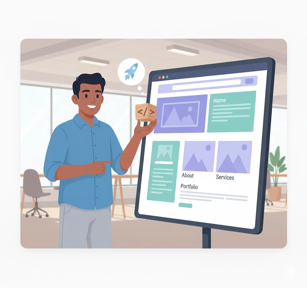Beginner building a simple website with no coding